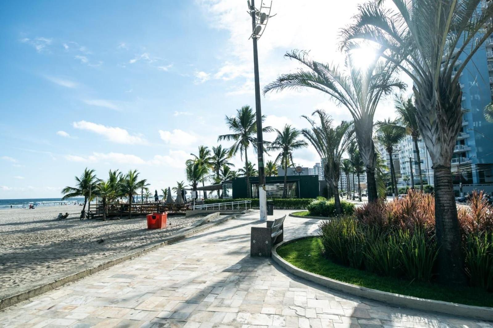Frente Vista Mar Com Varanda Wi Fi 300Mbps E 10M Da Praia Da Tupi - Estacionamento Gratuito 大普拉亚 外观 照片