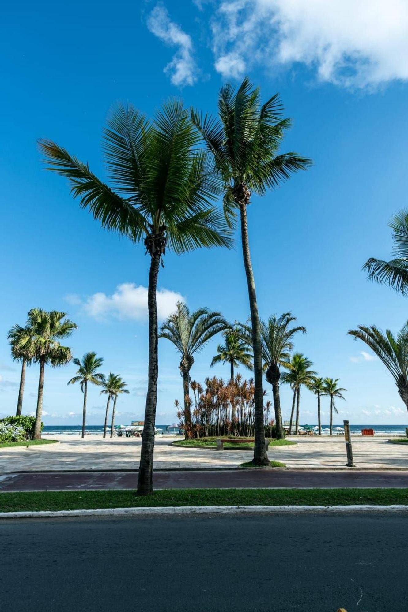 Frente Vista Mar Com Varanda Wi Fi 300Mbps E 10M Da Praia Da Tupi - Estacionamento Gratuito 大普拉亚 外观 照片