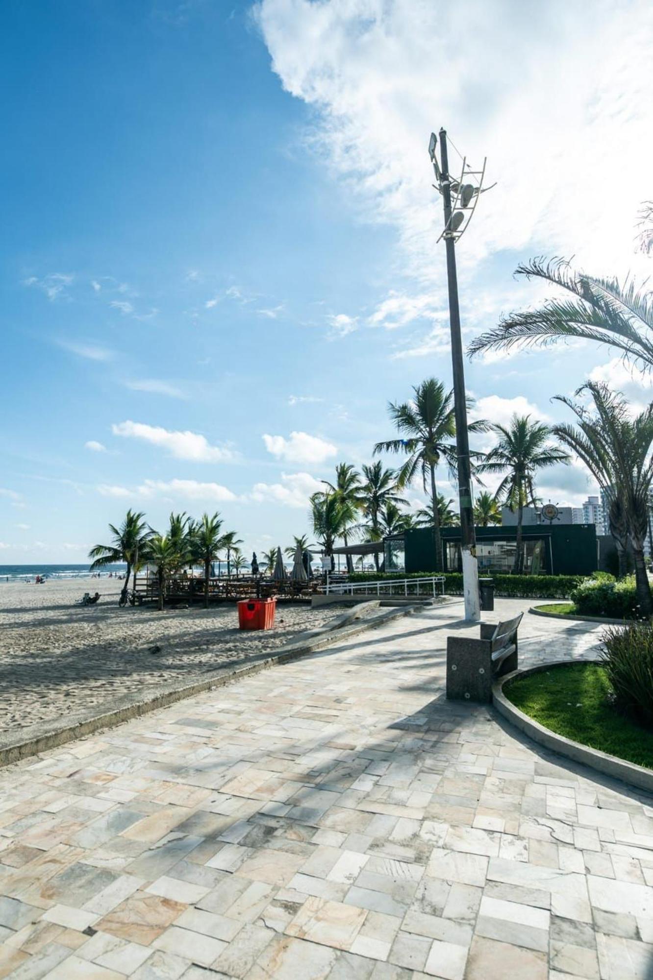 Frente Vista Mar Com Varanda Wi Fi 300Mbps E 10M Da Praia Da Tupi - Estacionamento Gratuito 大普拉亚 外观 照片